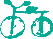 drawing of green bicycle